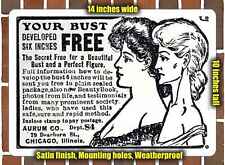 Metal Sign - 1911 Develop Your Bust Six Inches- 10x14 inches picture