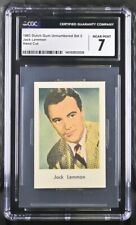 JACK LEMMON TV & FILM STARS 1963 DUTCH GUM UNNUMBERED SET 2 CARD CGC 7 NM picture