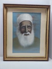 Framed Art Persian Prophet Abdul Baha Portrait, Leader of Baháʼí Faith Religion picture