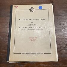 Radio Frequency RFL Model 531 Crystal Impedance Meter Handbook Instructions 1954 picture