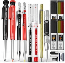 Mechanical Carpenter Pencils Set with Sharpener and 60 Refills, Deep Hole Marker picture