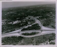 LG782 1962 Orig Photo MASSACHUSETTS HIGHWAYS Aerial View Winding Roads Traffic picture
