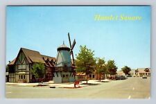 Solvang CA-California, Hamlet Square, Shops, Restaurants Vintage Postcard picture