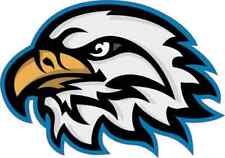 5 X 3.5 Blue Eagle Head Mascot Sticker Vinyl Vehicle Window School Stickers picture