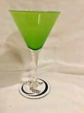 Smirnoff Green Cosmo Glass Twisted Martini Glass Clear Stem picture