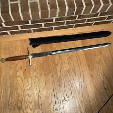 Hand Forged High Carbon Steel Viking Sword & Scabbard Sharp Claymore Medieval picture