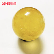 50-80mm Natural Citrine Calcite Quartz Crystal Sphere Ball Healing GemstoneDecor picture