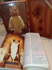 Holy Bible Vtg 1976 Memorial Edition Concordance White Good Cond. Cedar Box picture