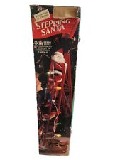 Vtg 1994 MR CHRISTMAS STEPPING SANTA LADDER CLIMBING MUSICAL LIGHTS w/ Box READ picture