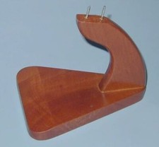 Executive Standard Desk Display Model Airplane Brown Wood Metal SC Base Stand picture