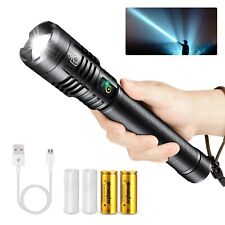 Super Bright 990000LM Powerful LED Flashlight USB Rechargeable Zoomable Torch picture