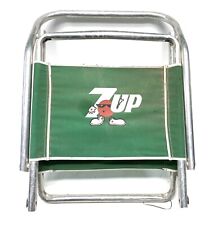 vintage folding beach stadium chair 7up logo aluminum frame soda pop picture