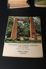 Vintage 1974-75 University of North Carolina Greensboro telephone directory picture