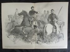 1885 Civil War Print - General Ambrose Burnside & His Staff, November 10, 1862 picture