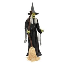Haunted Living 6-ft Motion Activated Talking Lighted Witch Animatronic Prop LED picture