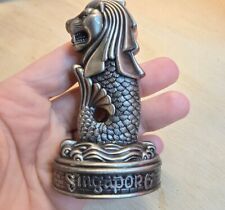 Singapore Selangor Pewter Merlion Lion Figurine Vintage 3” Heavyweight at 4 oz picture