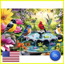 ZSYCZAO 500 Pieces Puzzle Adults, Puzzles Adults 500 Pieces, Birds Floral Pond picture