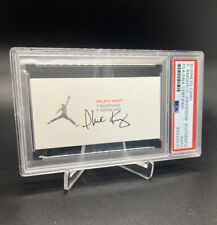 RARE Phil Knight PSA Autograph Michael Jordan Business Card + Carolyn Davidson picture