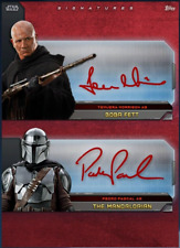 2022 Topps Star Wars Autograph PEDRO PASCAL & TEMUERA MORRISON SIG Digital Card picture