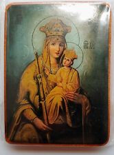 Christian wood icon of the Mother of God of Belynichi picture