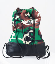 Army Gym Bag Backpack Sports Pouch Laundry Bag US Woodland Camo Tarn picture