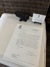 Indira Gandhi 3rd Prime Minister Of India Elephant Gift & Letter Of Gratitude picture