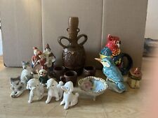 lot of 14 vintage pottery figurine picture
