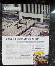 1957 caterpillar tractor equipment Chicago Congress Street Expressway ad picture