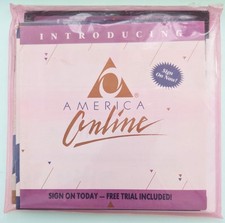 RARE, SEALED v1.3 America Online Install, Collectible Floppy Disk Set 5.25" DOS picture