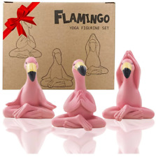 Yoga Pink Flamingo Statue Decorative Flamingo Figurine Elegance Style Ornament picture