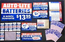 Original 1957 - AUTO-LITE Battery POINT OF SALE Posters ADVERTISING SIGN Display picture