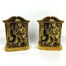 Vintage Pair of Philadelphia Manufacturing Co Bookends Scholar Library Knowledge picture