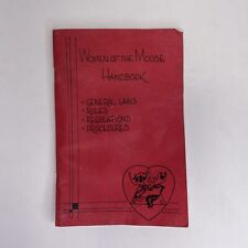 Vintage 1986 Loyal Order Of The Moose Women's Handbook Mooseheart Booklet Book picture