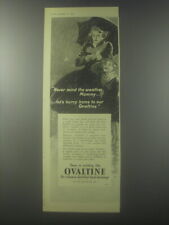 1954 Ovaltine Drink Ad - Never mind the weather, mummy.. Let's hurry home picture
