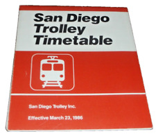 MARCH 1986 SAN DIEGO TROLLEY TIMETABLE picture