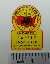 National Bicycle Dealers Association safety inspection decal picture