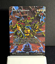 Waves of Aggression (Borderless Non-Foil) #0013 TMNT MTG EN NM Source Art picture