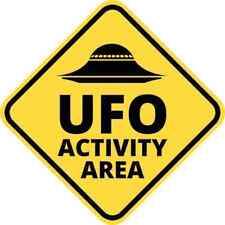 5x5 UFO Activity Area Bumper Magnet Vinyl Truck Decal Magnets Aliens Sign Decals picture