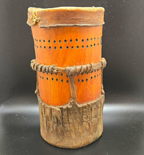 Turkana Fat Container (Eburi): w/Wood, Perforated patterns, & goatskin bindings picture