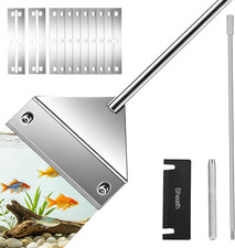 25 in Algae Scraper for Glass Aquariums - with Sheath, 10 Blades | Wide Blade, D picture