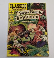 Classics Illustrated Comic Swiss Family Robinson #42 10 cents Golden Age 1947 picture