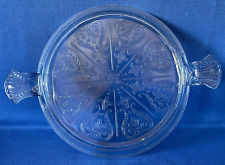 Vintage ANCHOR HOCKING PHILBE Fire King Oven Clear Glass HOT PLATE TRIVET 8.25