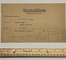 1909 DOBLER & MUDGE WHOLESALE PAPER RECEIPT BALTIMORE MARYLAND picture