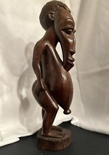 Vintage Hand Carved Male Fertility Figure 11 Inch Tall picture