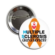 MS Awareness / Multiple Sclerosis Button (medical alert, 25mm, pins, badges)  picture