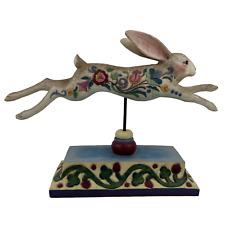 Jim Shore Running Rabbit Vintage 2004 Heartwood Creek Collection 118837 picture