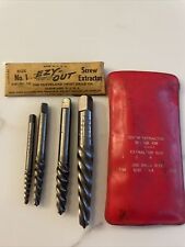 VINTAGE EZY-OUT SCREW EXTRACTOR SET CLEVELAND TWIST DRILL CO. No 1, 2, 3, 4, 5 picture