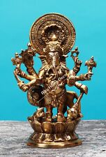 Brass Lord Ganesha Golden Statue Ganapathy Idol Dhristi Ganesh Figurine Decor picture