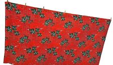 Christmas Tablecloth Springs Mills Pine Snow 90 in x 52 in Red picture