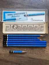 Vintage Mars J.S. Staedtler Pencils Tin Lumograph 2886 Made in Germany 6 Pencils picture